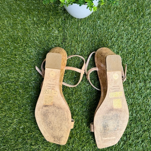 Stuart Weitzman
Oasis 50MM Leather Wedge Sandalsa size 7 Adobe (Nude) Cork - Picture 12 of 13